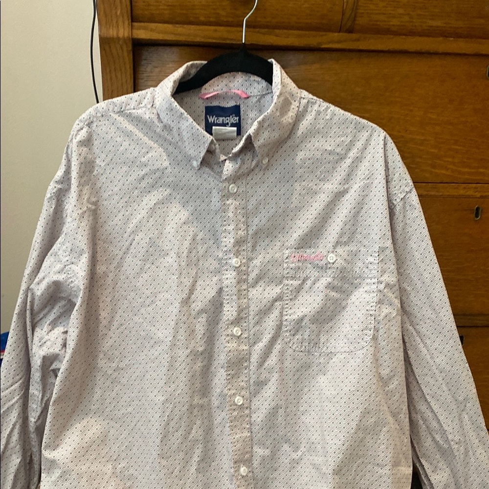 Wrangler White Casual Button Down Shirt